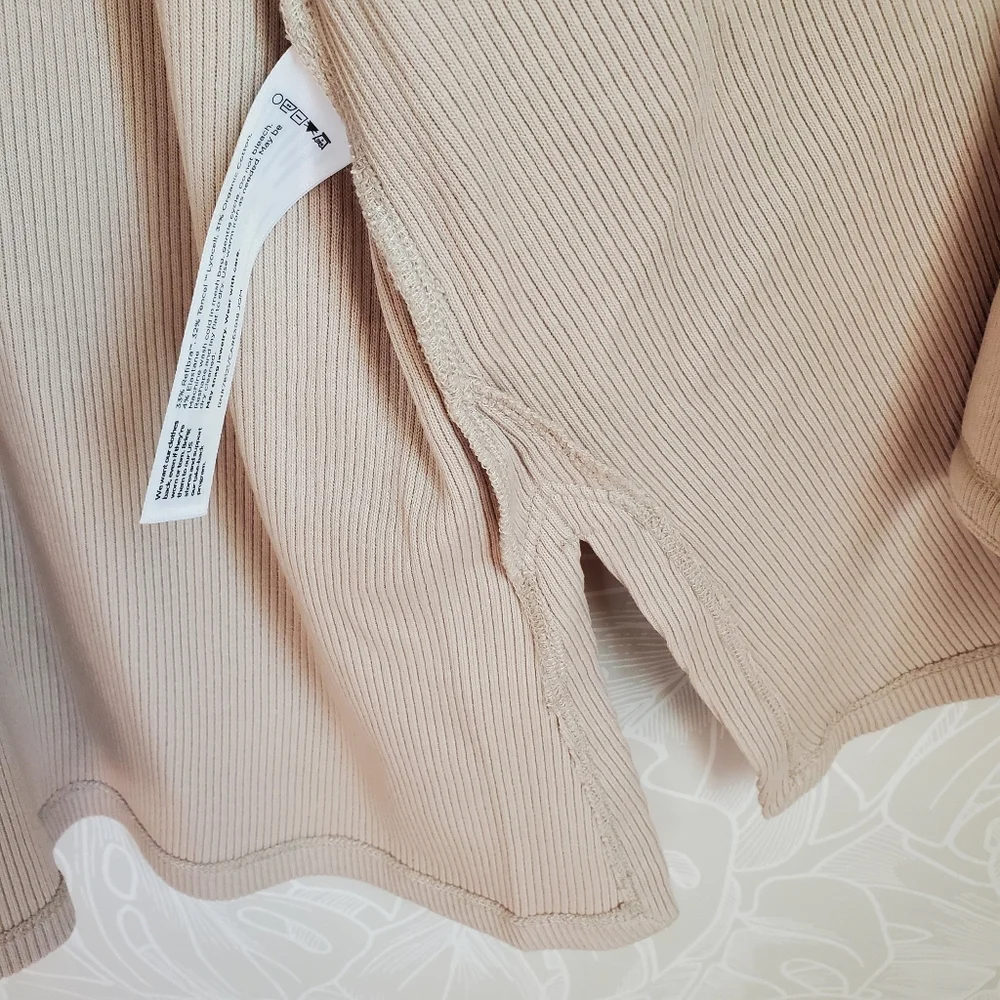 Eileen Fisher Ribbed Organic Cotton Blend Jacket In Chalk Light Tan Sz 2X $228 - Picture 10 of 12